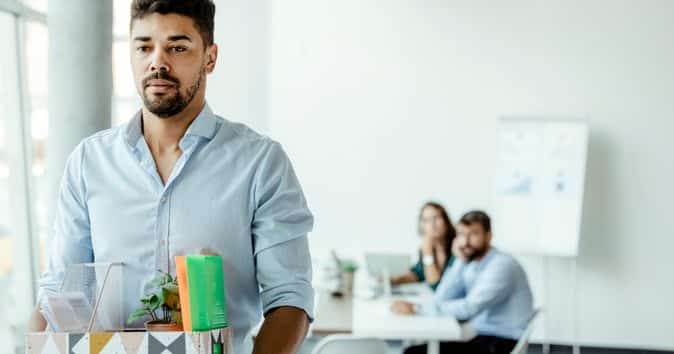 man leaving a job because of poor connection