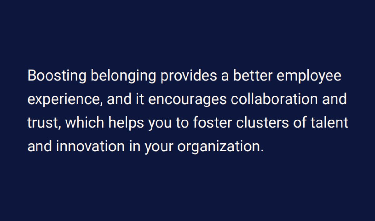 Employee experience - boosting belonging provides a better employee experience