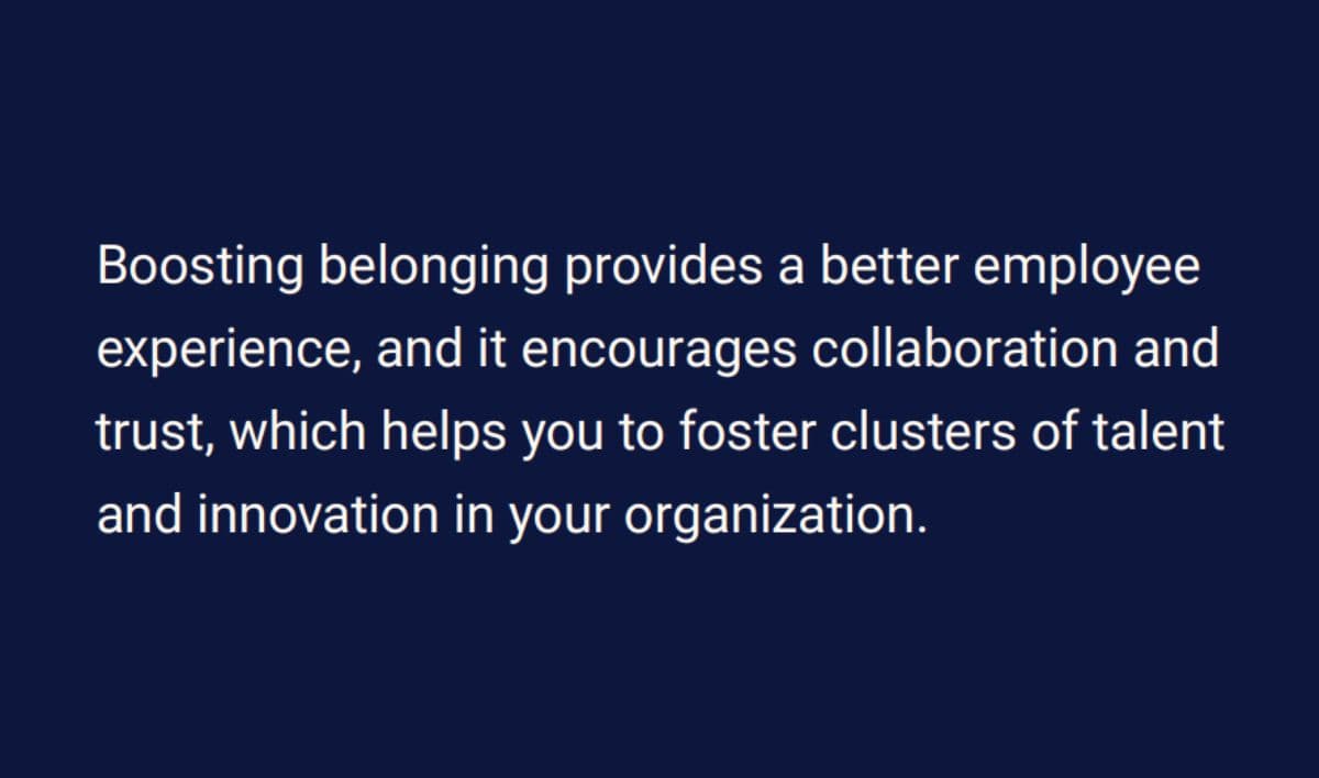 Employee experience - boosting belonging provides a better employee experience