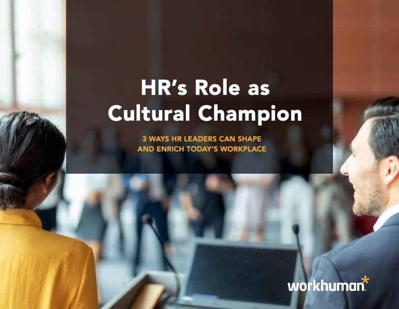 title card for "HR's Role as Cultural Champion" report