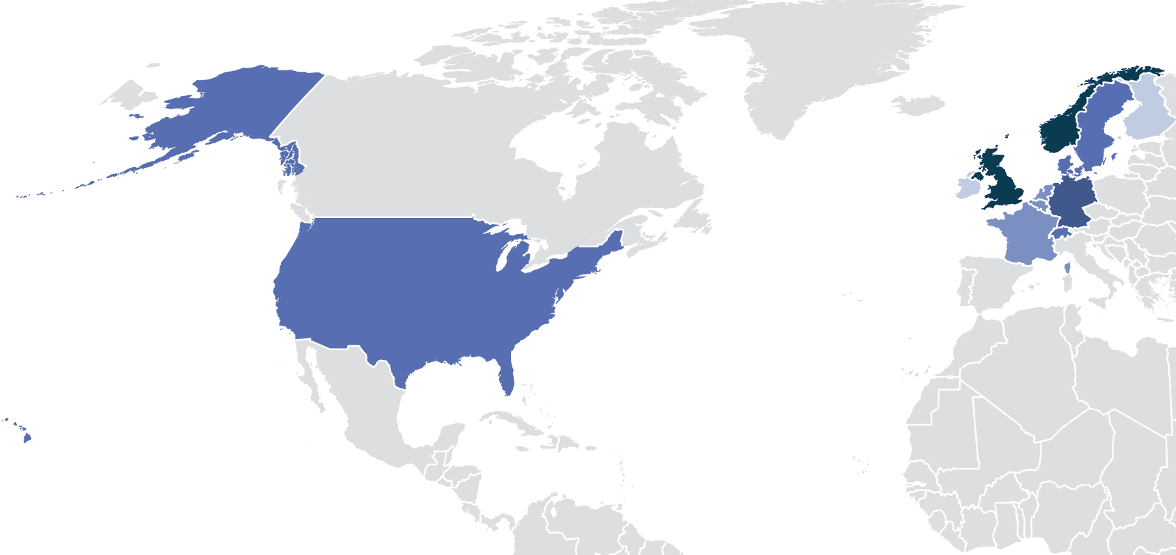 Countries of Gallup/Workhuman survey