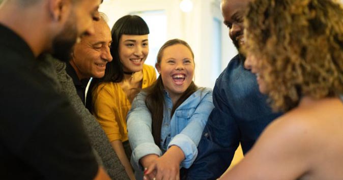 employees having fun together