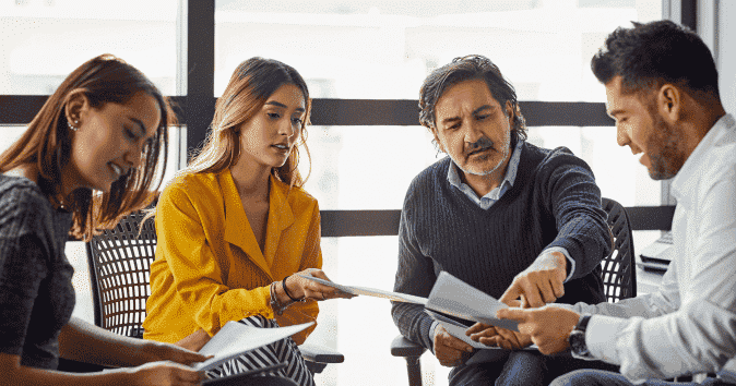 collaborative team in a meeting