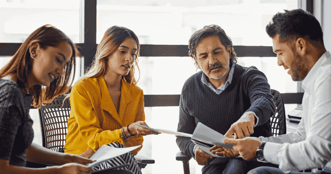 collaborative team in a meeting
