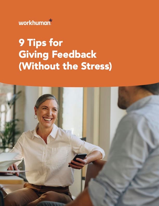 Cover image for the report, "9 Tips for Giving Feedback"