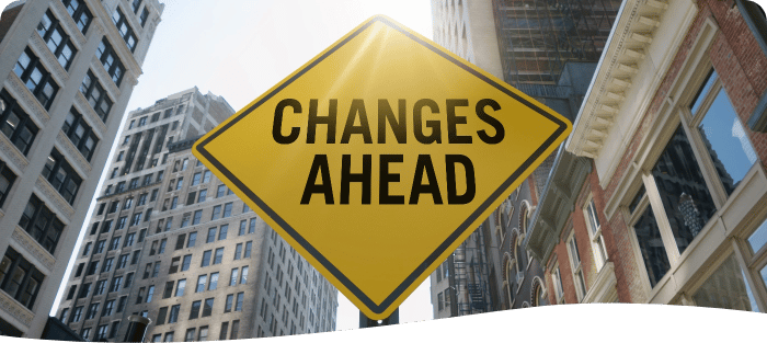 sign reading "changes ahead"