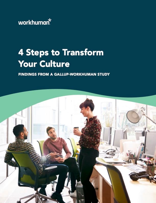 cover image for the report "4 Steps To Transform Your Culture"