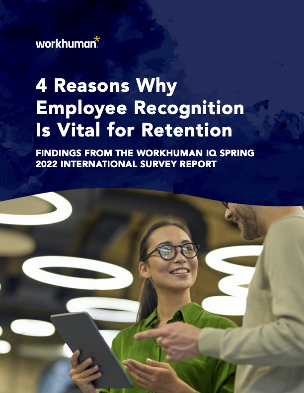 Cover image for the report, "4 Reasons Why Employee Recognition is Vital"