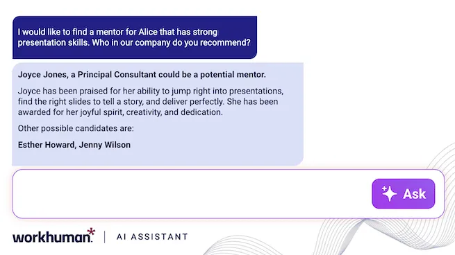 AI assistant example message