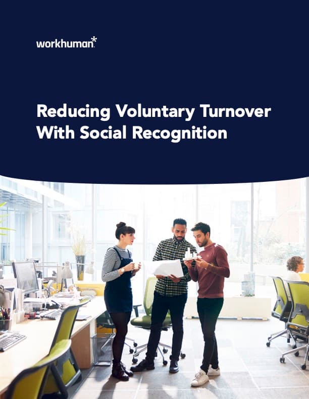 cover image for the "Reducing Voluntary Turnover With Social Recognition" report