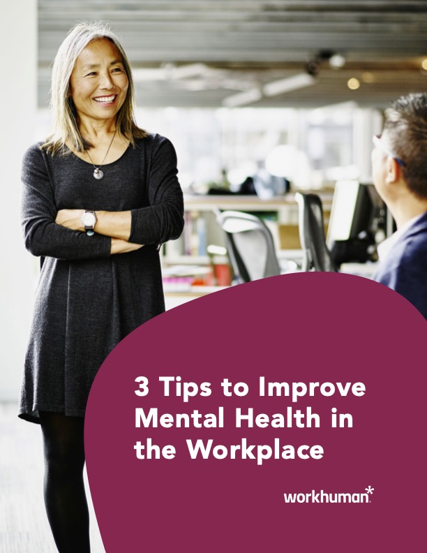 cover image for the "3 Tips to Improve Mental Health in the Workplace" report