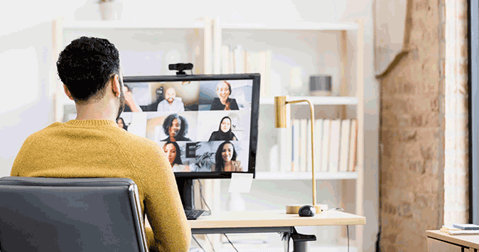 remote employees in a meeting