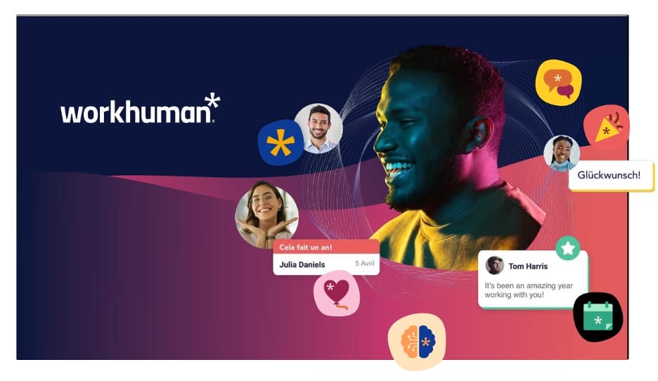 visual of interconnected logos for software in the Workhuman platform