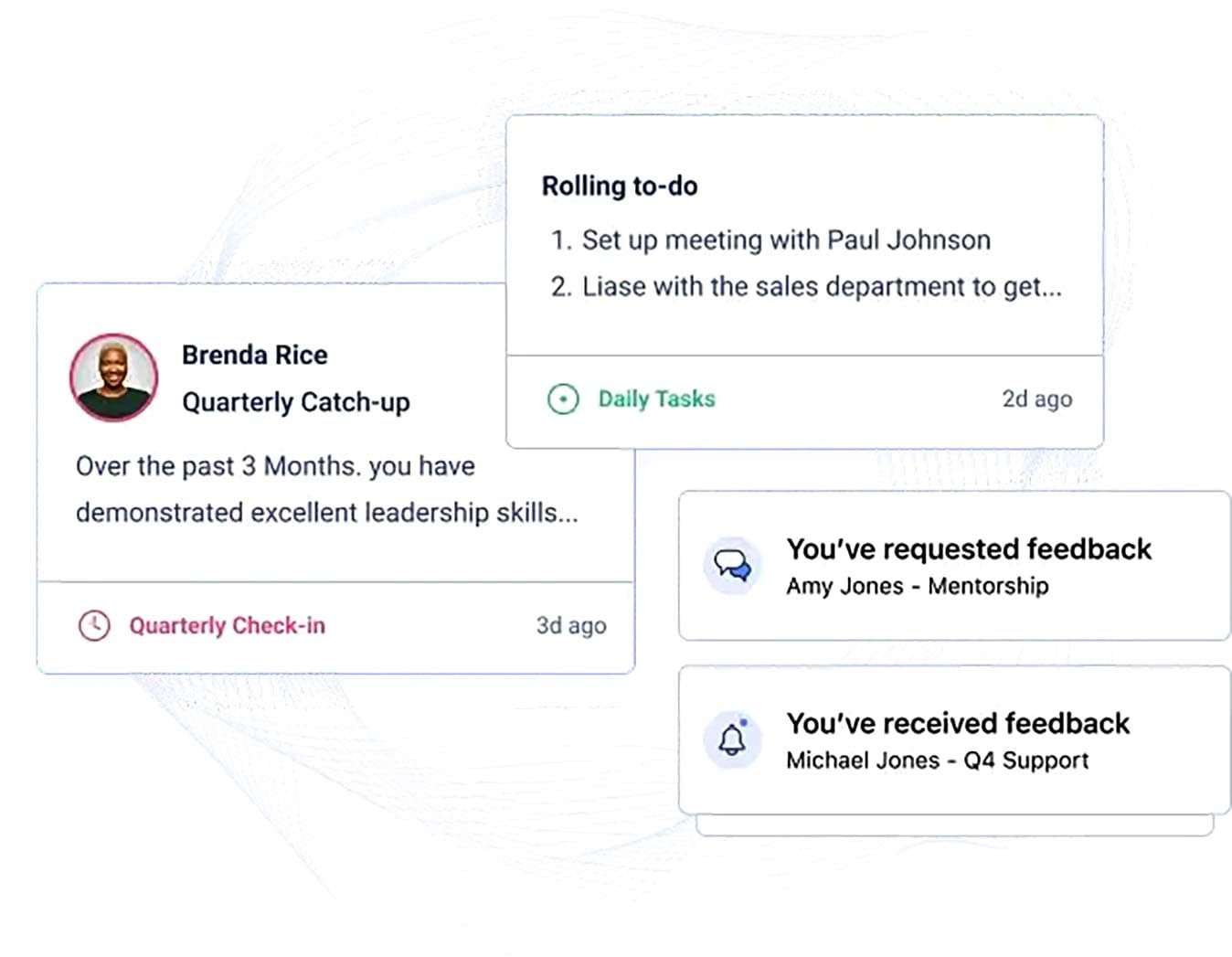 encourage employees to expand their profile by showing feedback from leaders who are interested in utilizing skills they’ve acquired