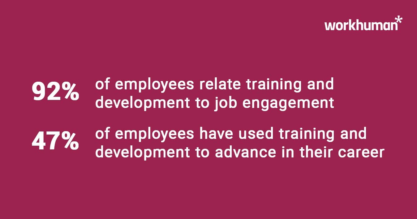 Training and development link to job engagement and career advancement