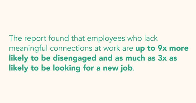 Effects of workplace connections on employee turnover and engagement