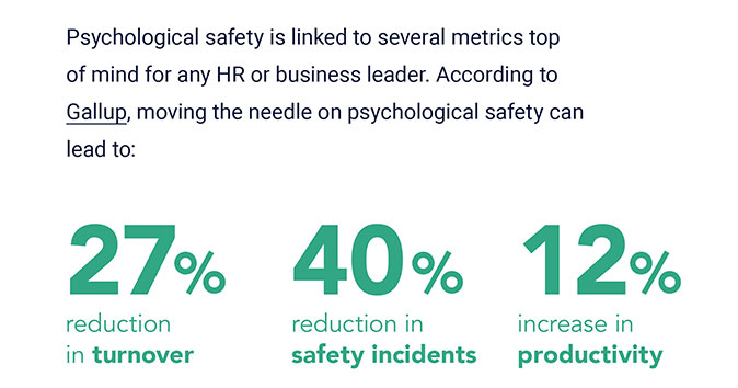 employees’ psychological safety statistics