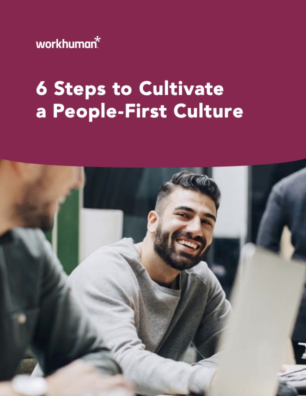Cover image for the "6 Steps to Cultivate a People-First Culture" report