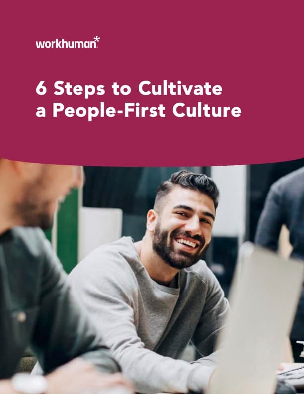 Cover image for the "6 Steps to Cultivate a People-First Culture" report