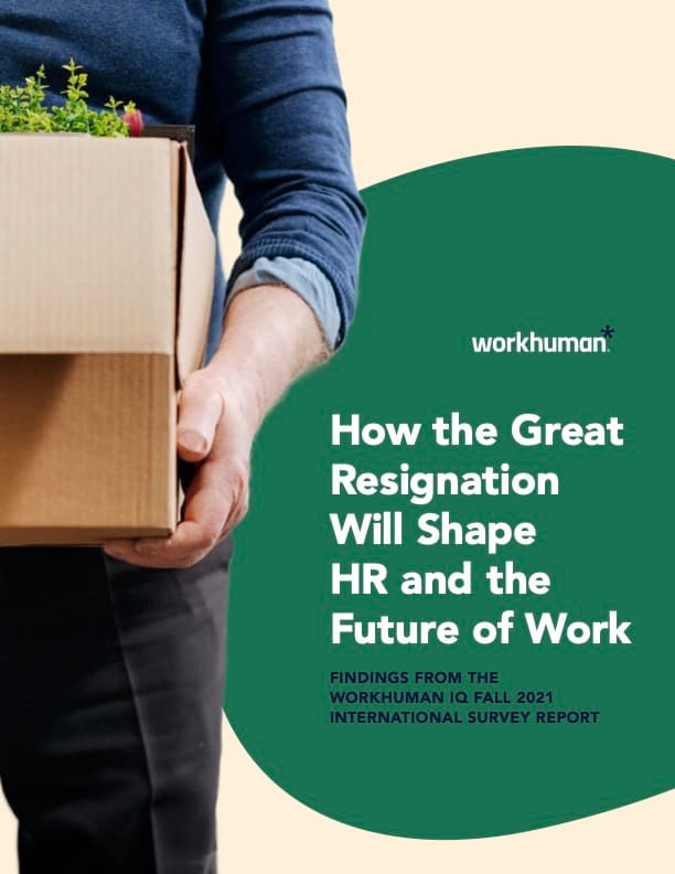 cover image for the report, "How the Great Resignation Will Shape HR and the Future of Work"