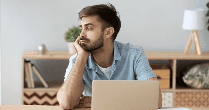 an employee disappointed as he can't give brainstorming ideas