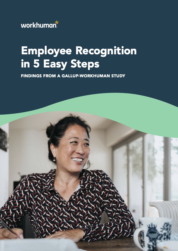 Cover image for the report, "Employee Recognition in 5 Easy Steps"