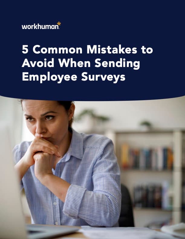 Cover image for the report, "5 Common Mistakes to Avoid When Sending Employee Surveys"