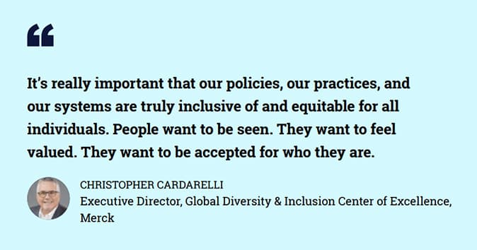 Christopher Caradarelli stresses inclusive policies for equitable acceptance and value