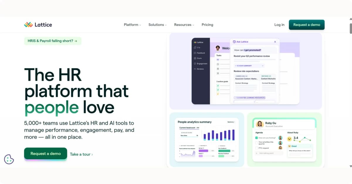 The homepage of Lattice.