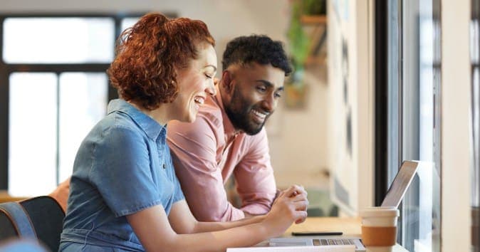 colleagues working in a positive environment