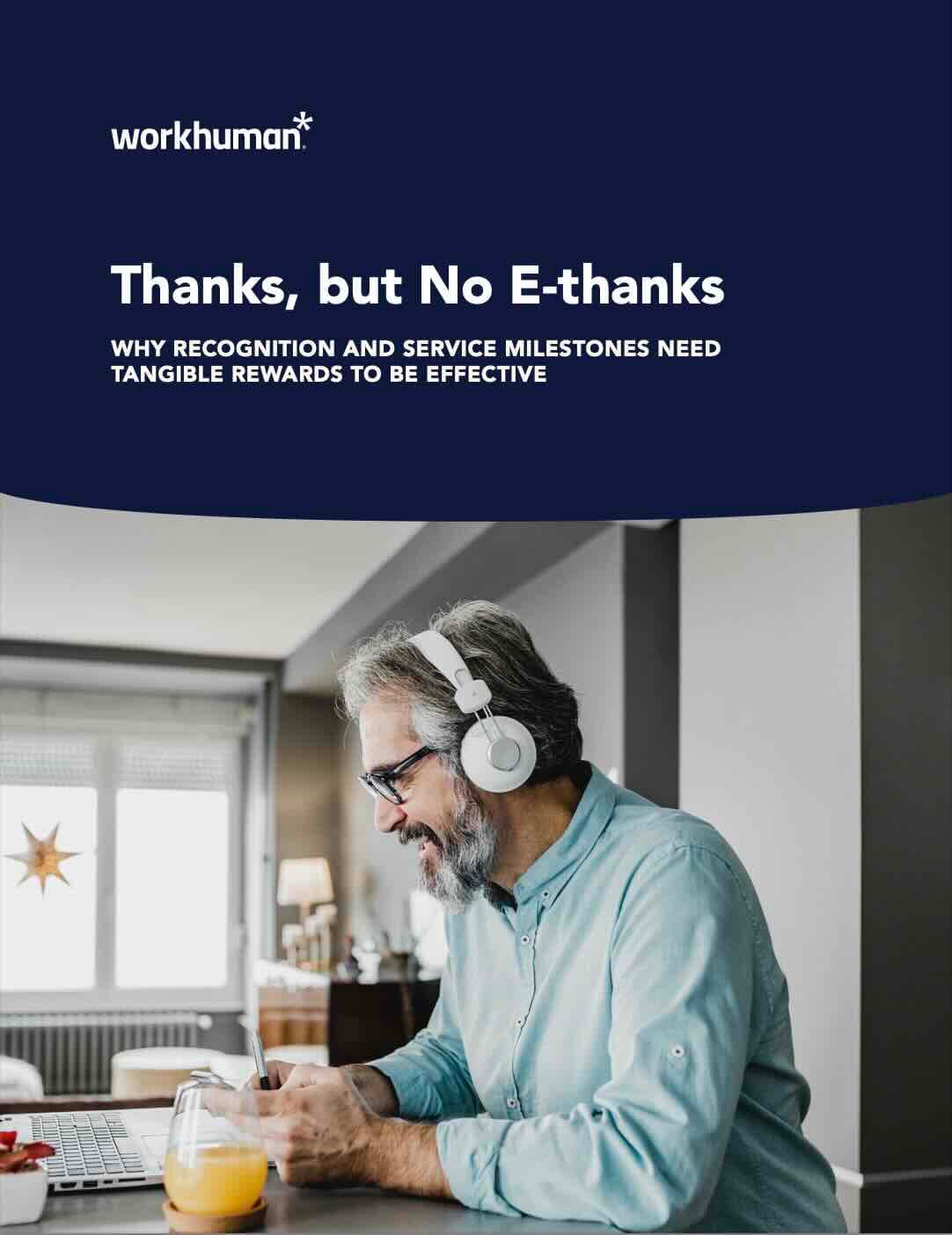 cover for the report, "Thanks, but No E-thanks"