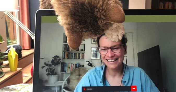 employee working from home